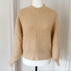 J.O.A. Fuzzy Beige Sweater